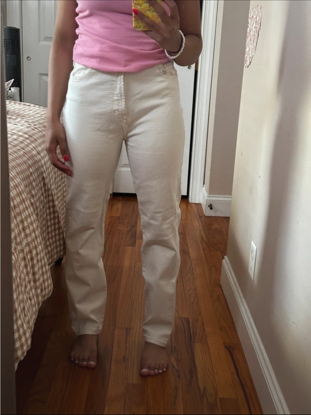 Cream Straight Leg Jeans PRIMARK JEANS